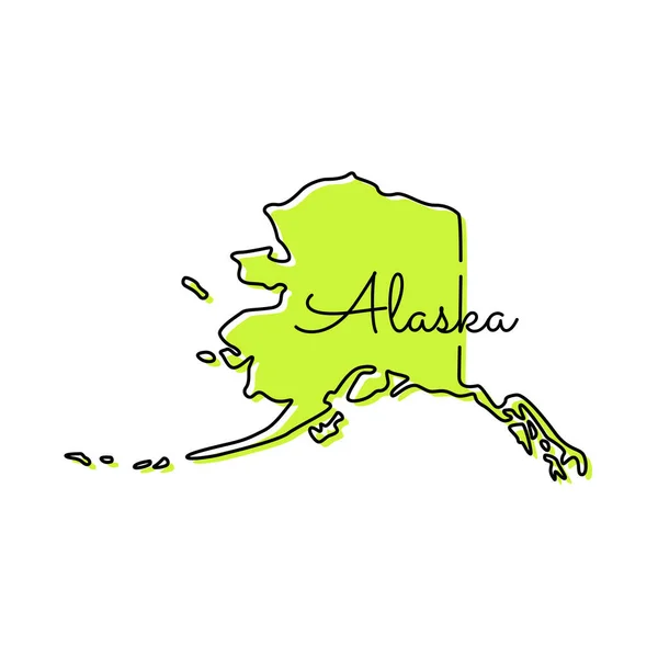 Plantilla Diseño Vectorial Mapa Alaska — Archivo Imágenes Vectoriales