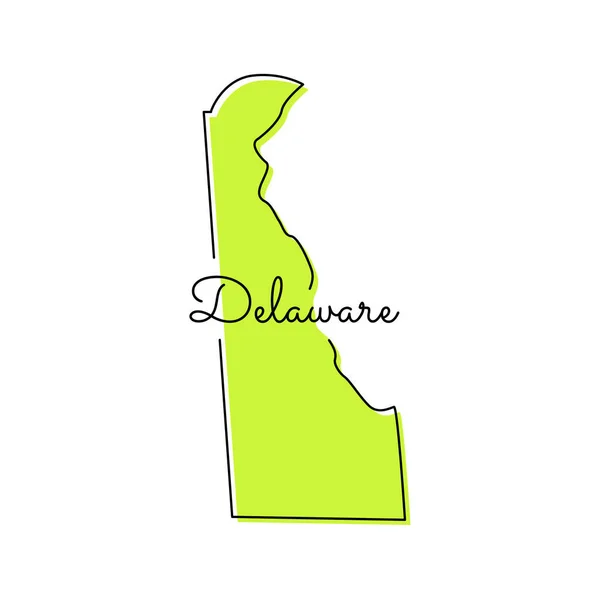 Modèle Conception Vectorielle Carte Delaware — Image vectorielle