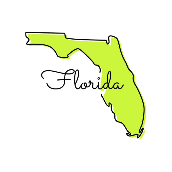 Florida Karte Vektor Design Template — Stockvektor