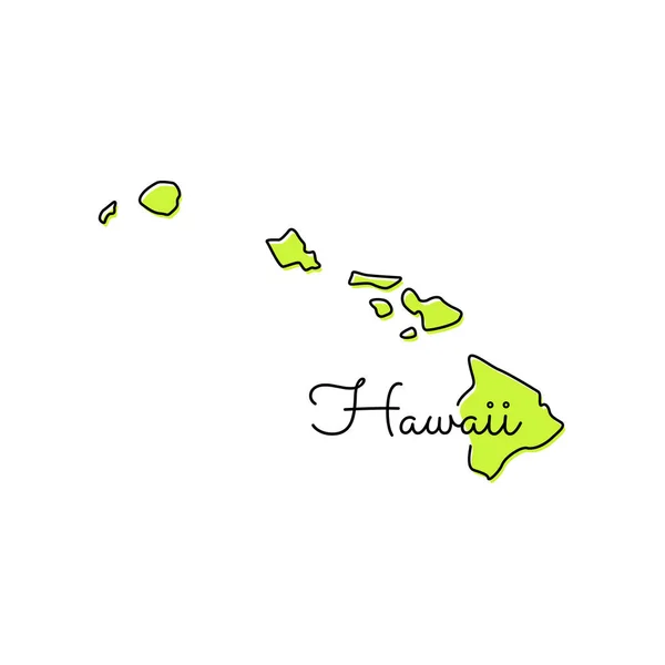 Hawaii Karte Vektor Design Template — Stockvektor