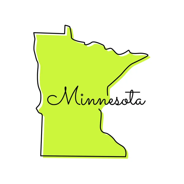 Modèle Conception Vectorielle Carte Minnesota — Image vectorielle