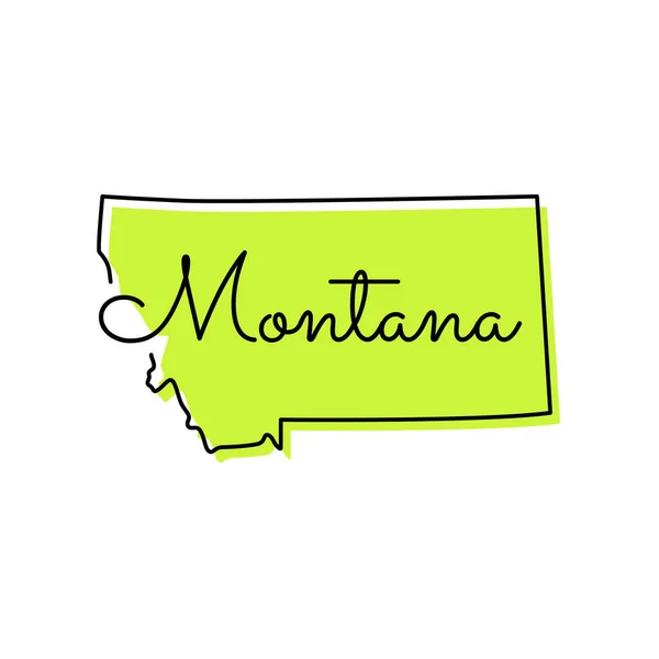Montana Karte Vektor Design Vorlage — Stockvektor