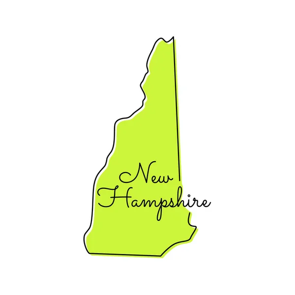 New Hampshire Harita Vektör Tasarım Şablonu — Stok Vektör