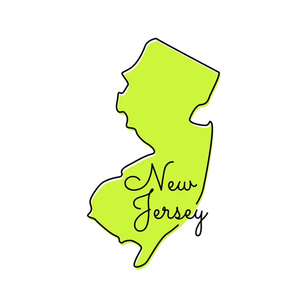 New Jersey Térkép Vector Design Sablon — Stock Vector