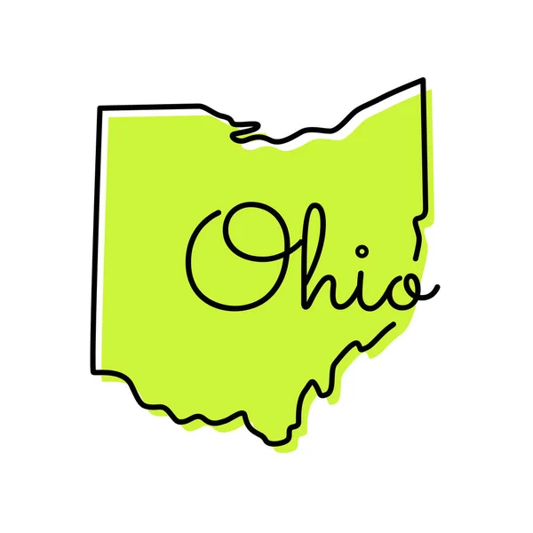 Ohio Map Vector Design Sablon — Stock Vector