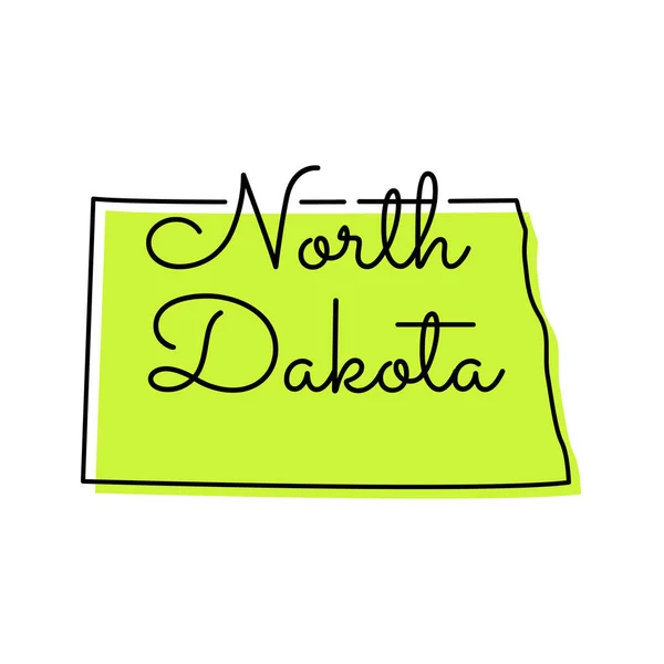 North Dakota Karte Vektordesign Vorlage — Stockvektor