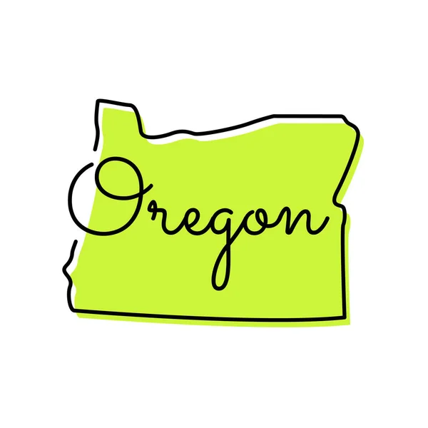 Oregon Harita Vektör Tasarım Şablonu