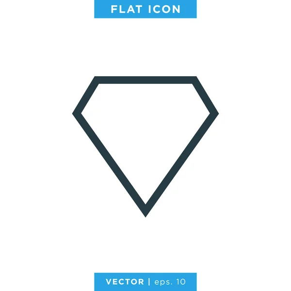 Diamante Icona Vettoriale Logo Design Template — Vettoriale Stock