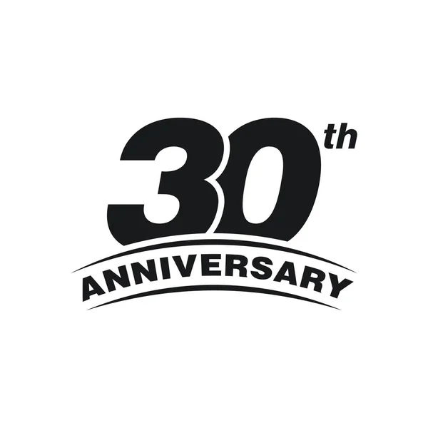 30Th Years Anniversary Celebration Icon Vector Logo Design Template — Stock Vector