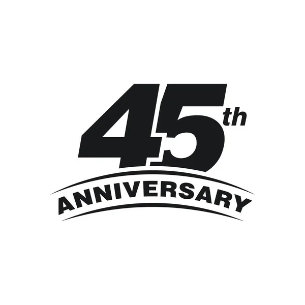 45º Aniversario Celebración Icono Vector Logo Design Template — Archivo Imágenes Vectoriales