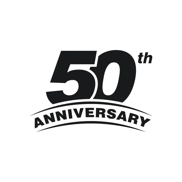 50Η Επέτειος Εορτασμός Εικονίδιο Διάνυσμα Πρότυπο Σχεδιασμού Λογότυπο — Διανυσματικό Αρχείο