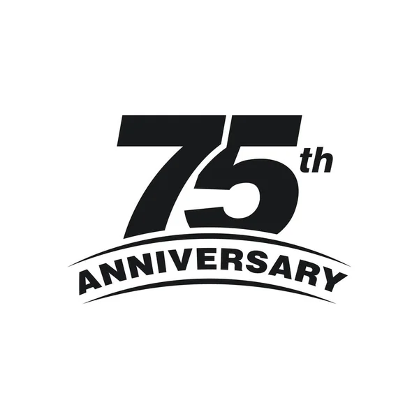 75º Aniversario Celebración Icono Vector Logo Diseño Plantilla — Archivo Imágenes Vectoriales