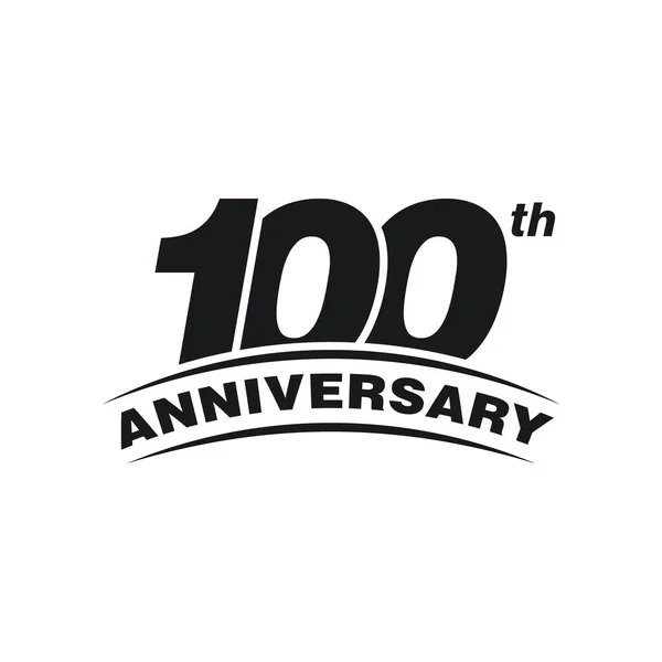 Modelo Projeto Logotipo Vetor Ícone Celebração Aniversário 100 Anos —  Vetores de Stock