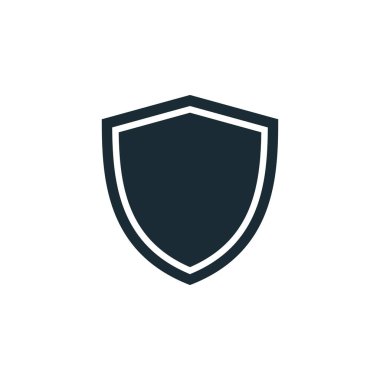 Kalkan Simgesi Vektör Logo Tasarımı Şablonu