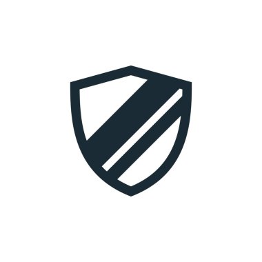 Kalkan Simgesi Vektör Logo Tasarımı Şablonu