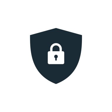 Kalkan Simgesi Vektör Logo Tasarımı Şablonu