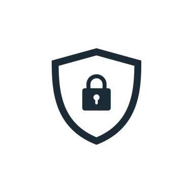 Kalkan Simgesi Vektör Logo Tasarımı Şablonu