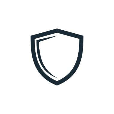 Kalkan Simgesi Vektör İllüstrasyon Logo Tasarım Şablonu. Vektör EPS 10.