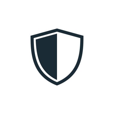 Kalkan Simgesi Vektör İllüstrasyon Logo Tasarım Şablonu. Vektör EPS 10.