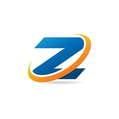 Swoosh Logo Tasarım Şablonu olan Z harfi