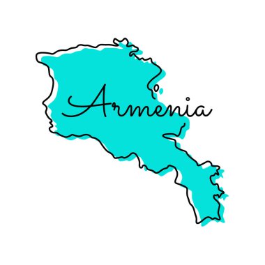 Ermenistan Vektör Tasarım Şablonu Haritası.