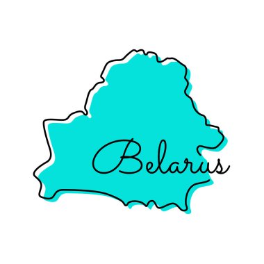 Belarus Vektör Tasarım Şablonu Haritası.