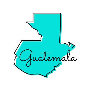 Guatemala Vektör Tasarım Şablonu Haritası.