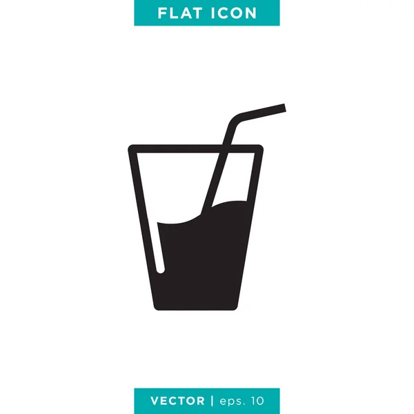 Drink Icon Vector Logo Design Sjabloon — Stockvector