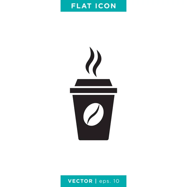 Café Caliente Bebida Caliente Icono Vector Logo Design Template — Vector de stock