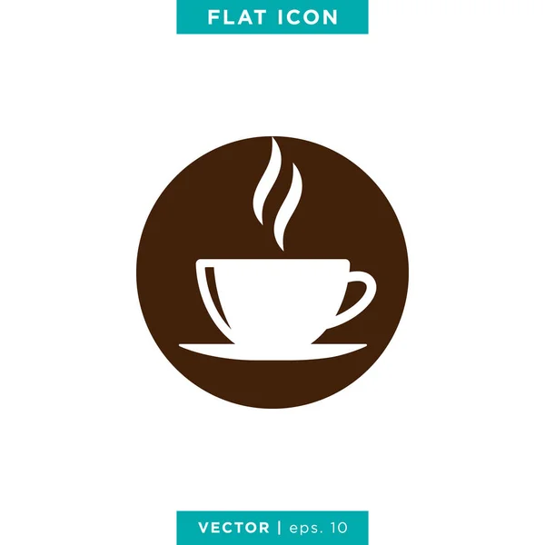 Café Caliente Bebida Caliente Icono Vector Logo Design Template — Vector de stock