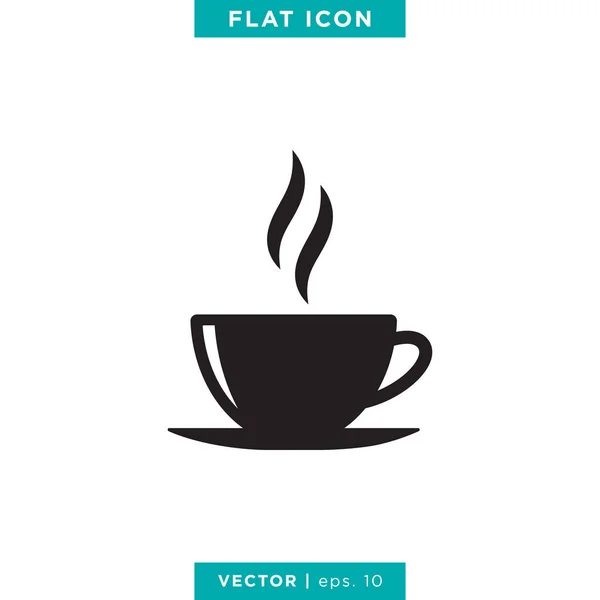 Modèle Conception Logo Vectoriel Icône Boisson Chaude Café Chaud — Image vectorielle
