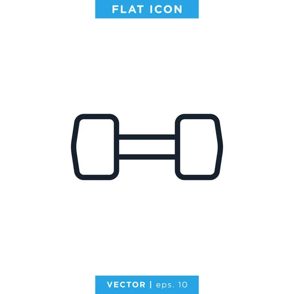 Dumbbell Icoon Vector Ontwerp Template — Stockvector