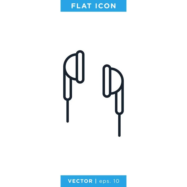 Modèle Conception Vectorielle Icône Écouteurs Avc Modifiable — Image vectorielle