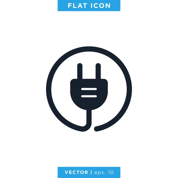 Modèle Conception Vectorielle Icône Prise Électrique — Image vectorielle
