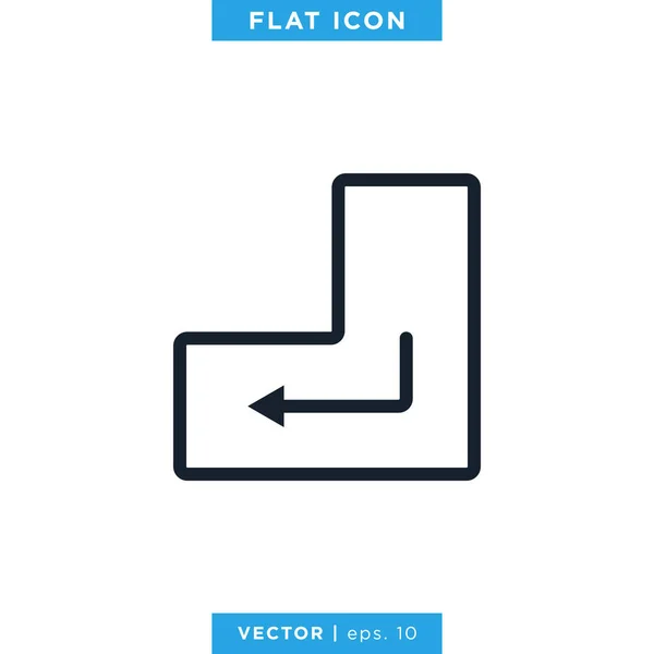 Inserire Key Button Icon Vector Design Template Colpo Modificabile — Vettoriale Stock