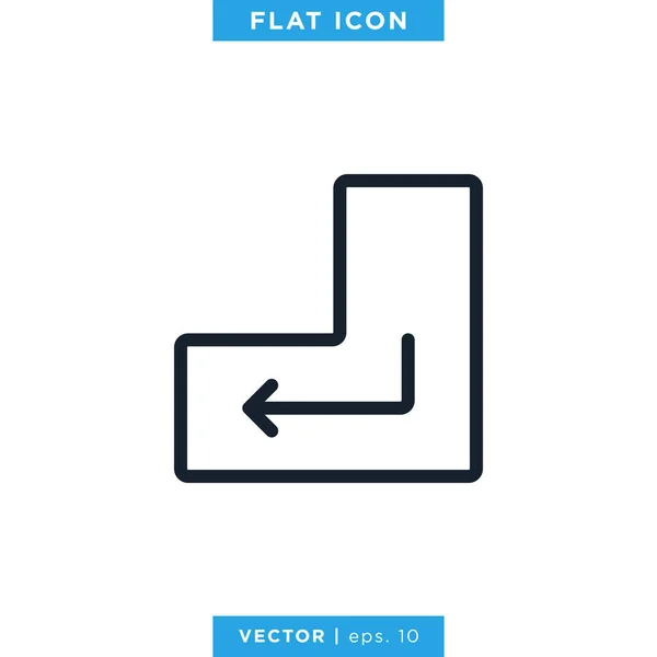 Inserire Key Button Icon Vector Design Template Colpo Modificabile — Vettoriale Stock