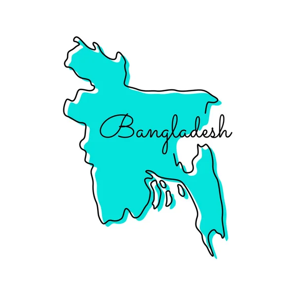 Карта Бангладеш Шаблон Векторного Дизайна — стоковый вектор