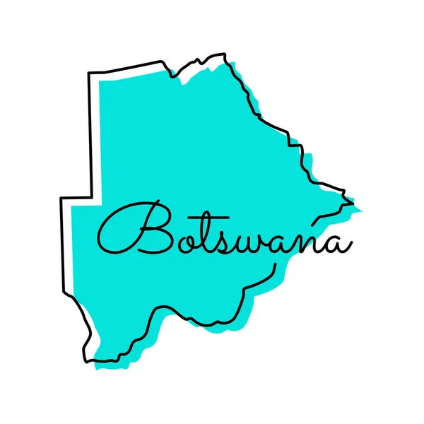 Kaart Van Botswana Vector Design Template — Stockvector