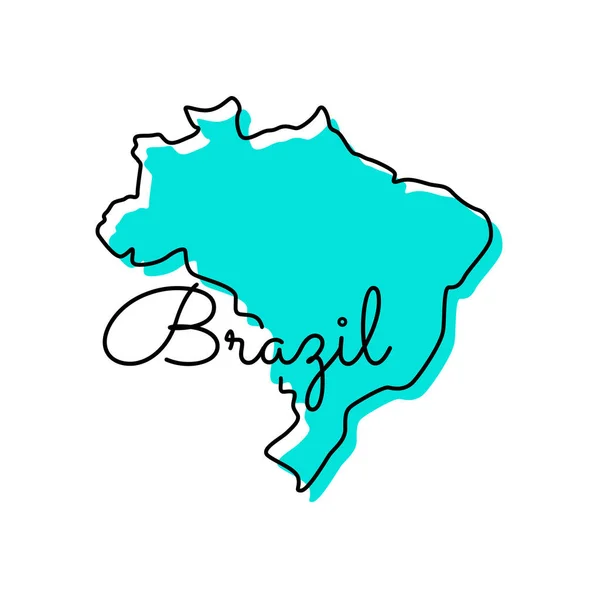 Carte Brésil Modèle Conception Vectorielle — Image vectorielle