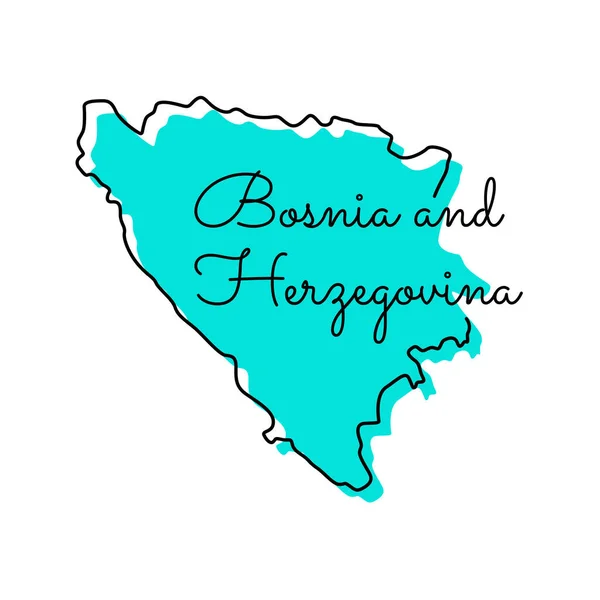 Karte Von Bosnien Und Herzegowina Vector Design Template — Stockvektor