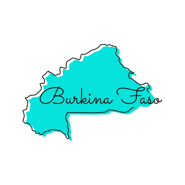 Burkina Faso Vektortervezés Sablonjának Térképe — Stock Vector