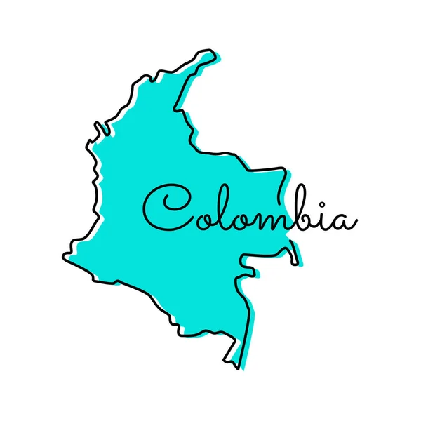 Mapa Colômbia Vector Design Template — Vetor de Stock