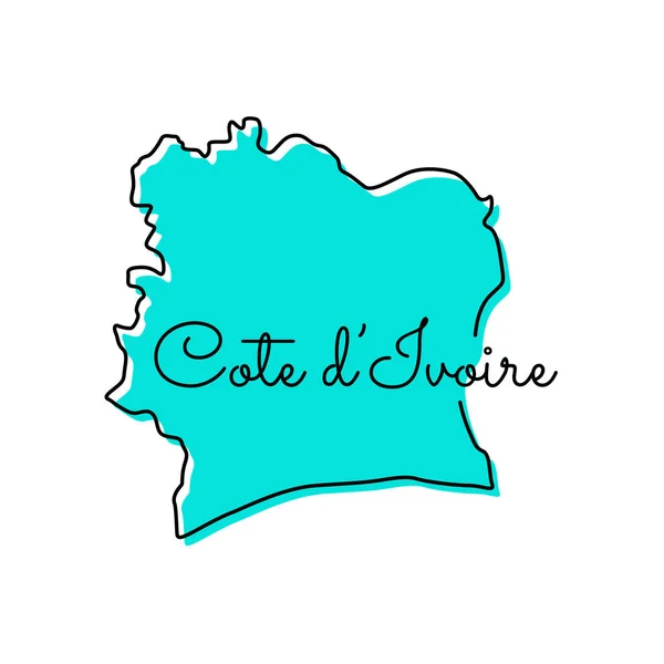 Karte Von Cote Ivoire Vector Design Template — Stockvektor