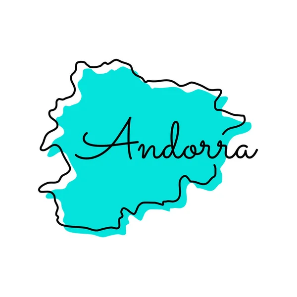 Kaart Van Andorra Vector Ontwerp Sjabloon — Stockvector