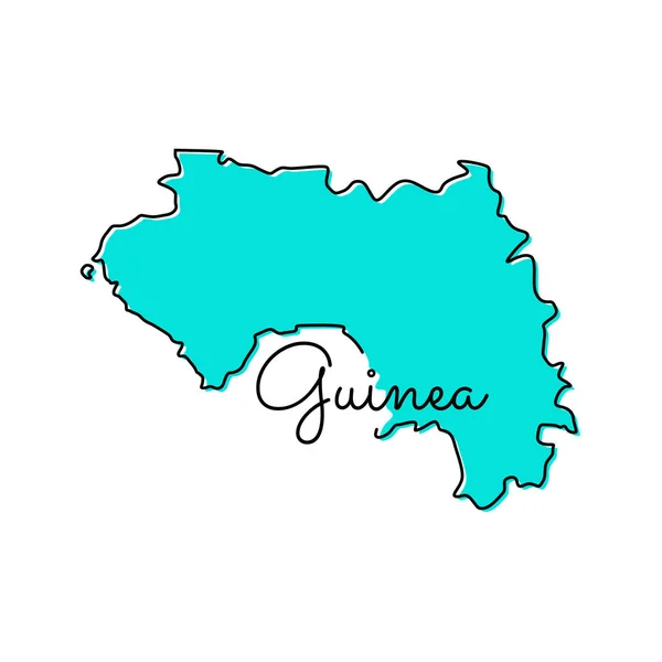 ギニアの地図ベクトルデザインテンプレート — ストックベクタ