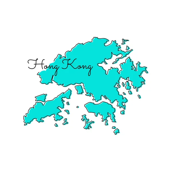 Karte Von Hong Kong Vector Design Template — Stockvektor