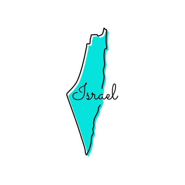 イスラエルの地図ベクトルデザインテンプレート — ストックベクタ