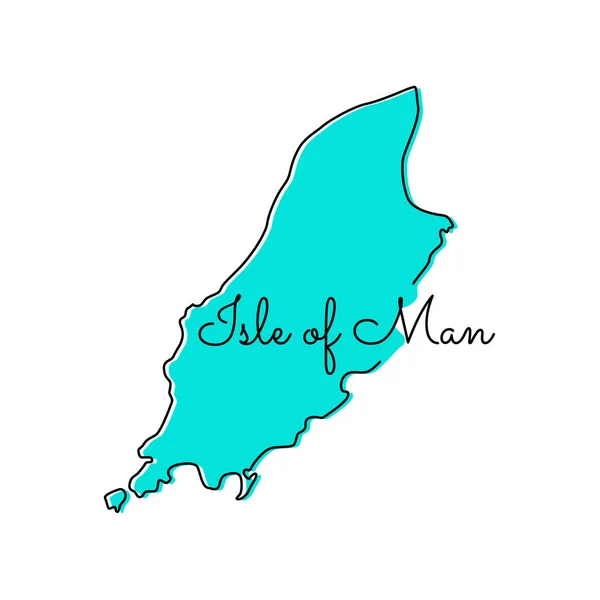 马恩岛矢量设计模版地图 — 图库矢量图片