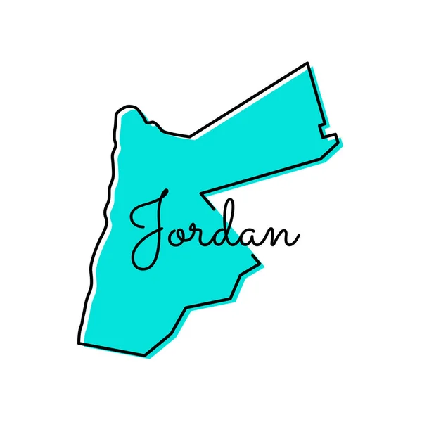 Mapa Jordan Vector Design Template — Vetor de Stock