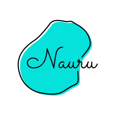 Nauru Vektör Tasarım Şablonu Haritası.